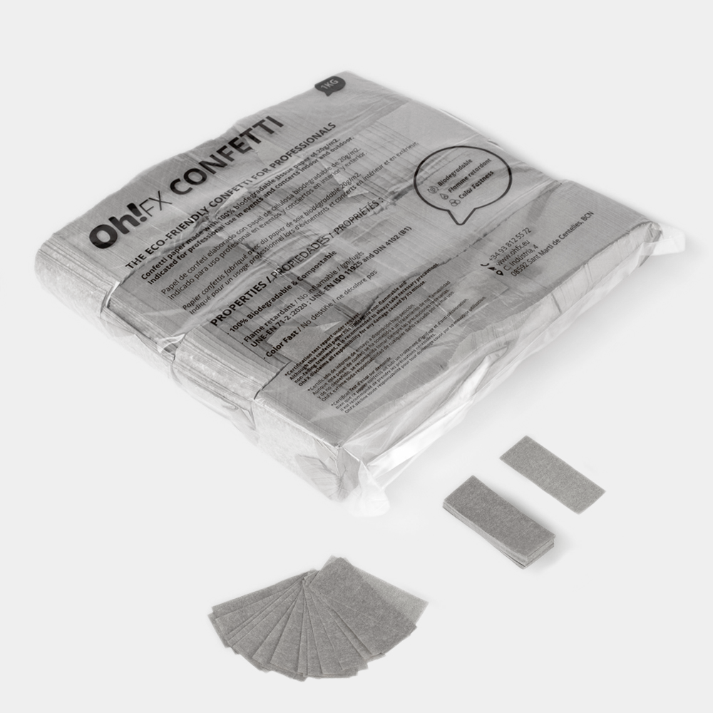 CONFETI RECTANGULAR  BIODEGRADABLE METALIZADO