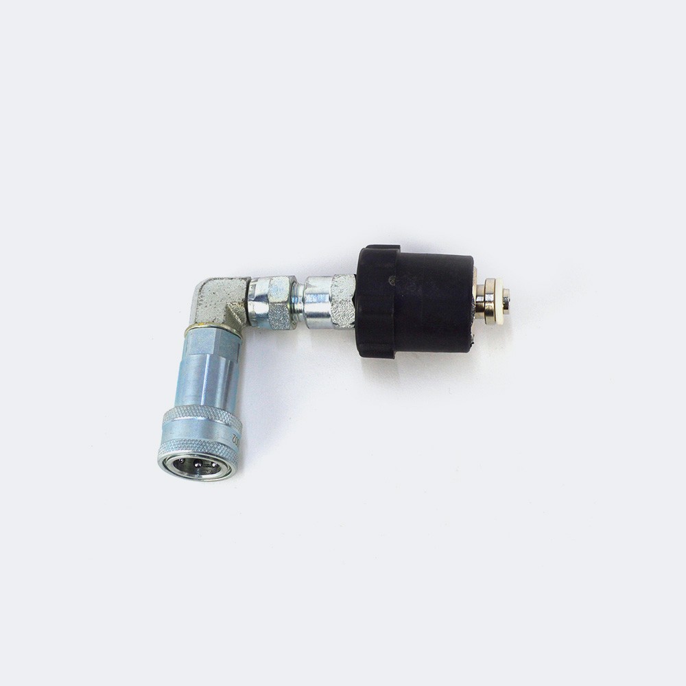 ADAPTADOR 90º BOTELLA CO2 CON TOMA RÁPIDA