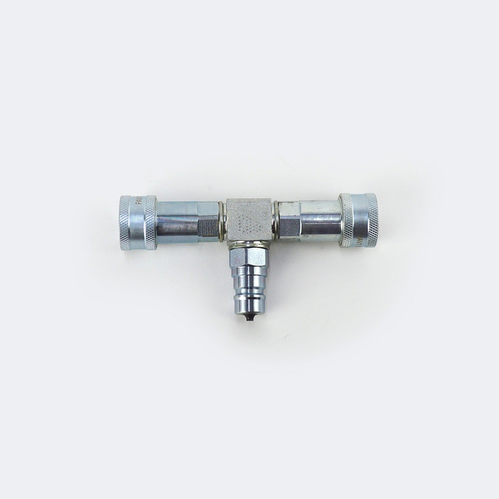 CONECTOR T CO2  (1 ENTRADA - 2 SALIDAS 90°)